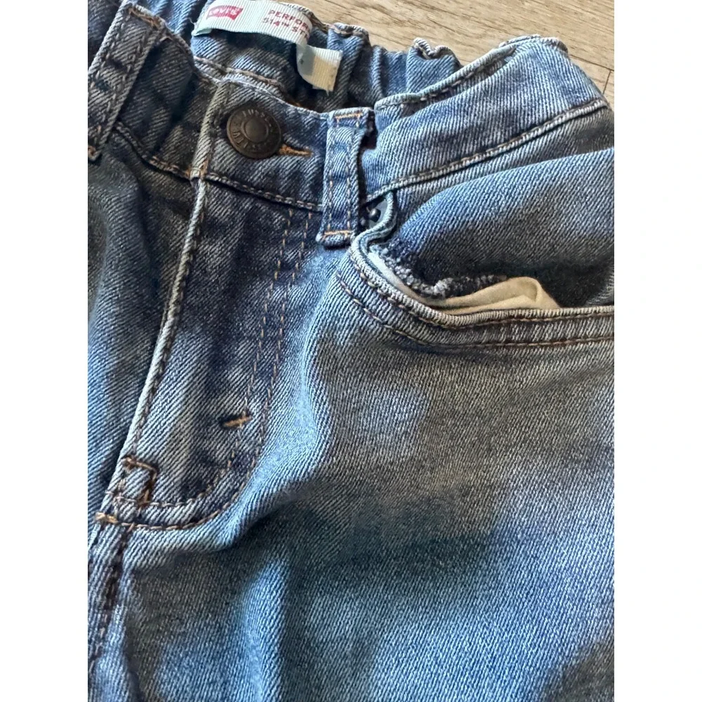 Levis 514 Performance Straight Leg Jeans Medium Wash Blue Boys Size 6 Regular